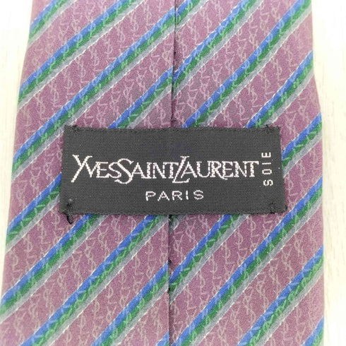イヴサンローラン Yves Saint Laurent 総柄シルクネクタイ メンズ